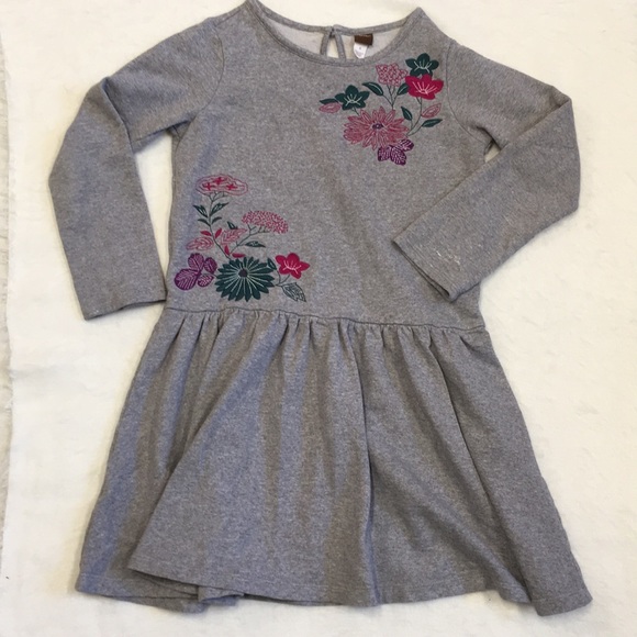 Tea Collection Other - Girls Tea Collection gray floral dress